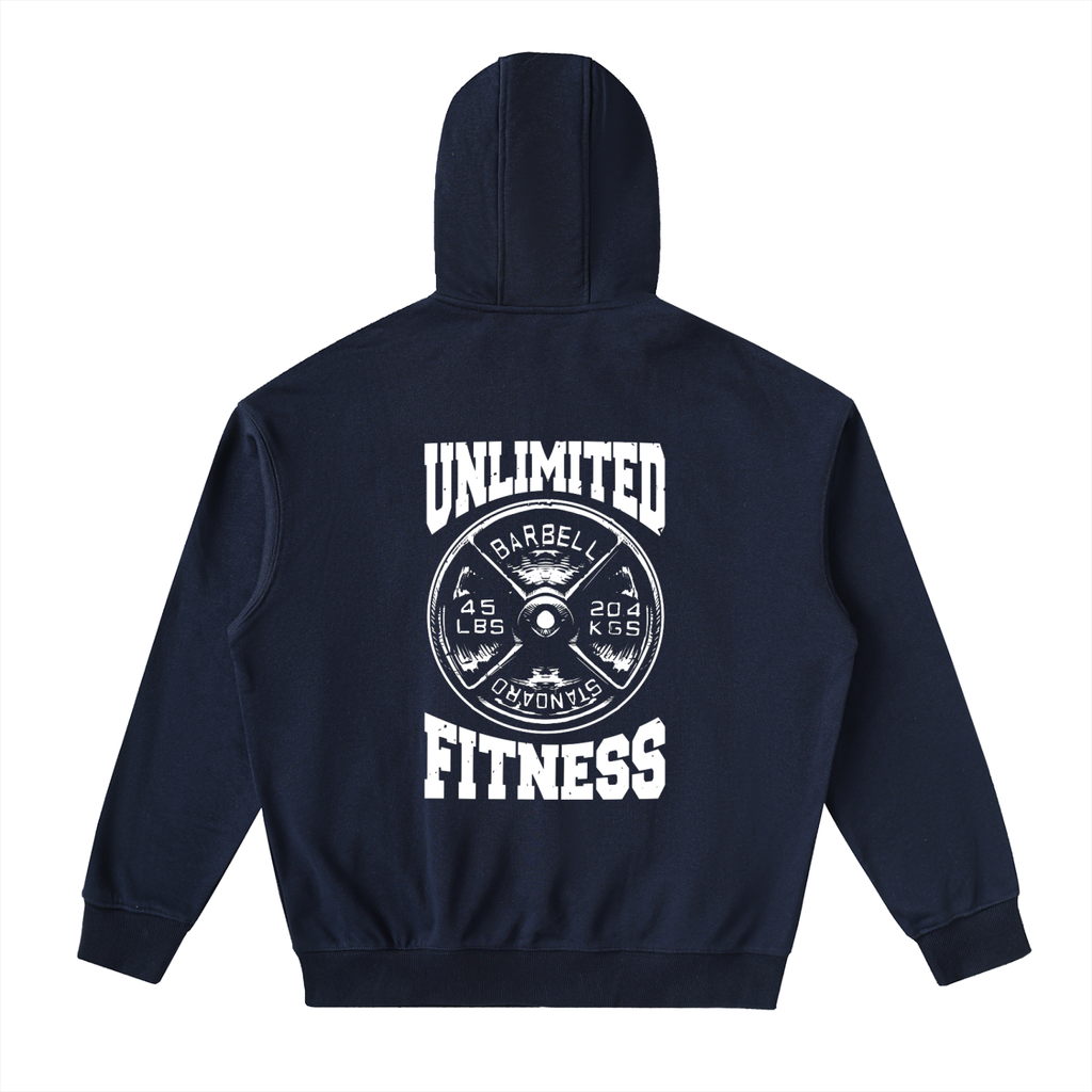 Drop-Shoulder Zip Up Hoodie