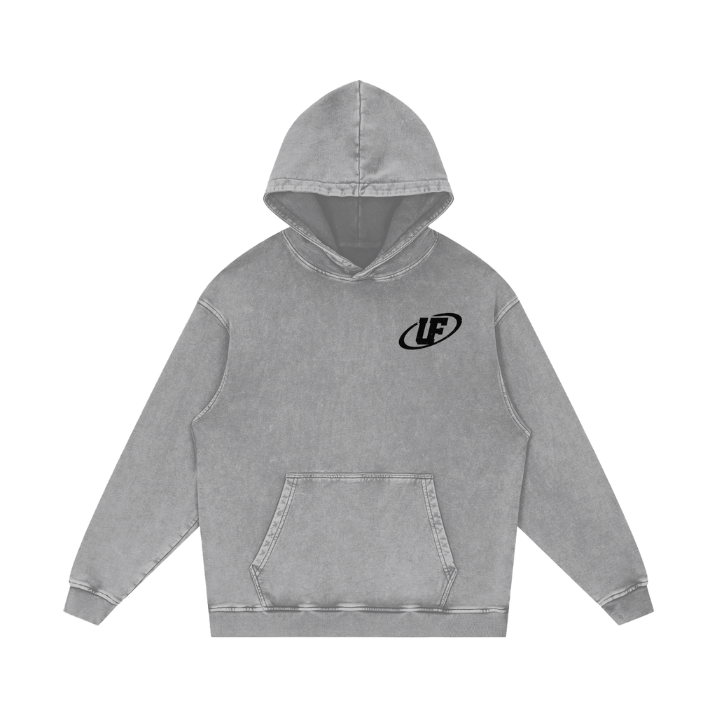 Snow Washed Loose Cotton Hoodie