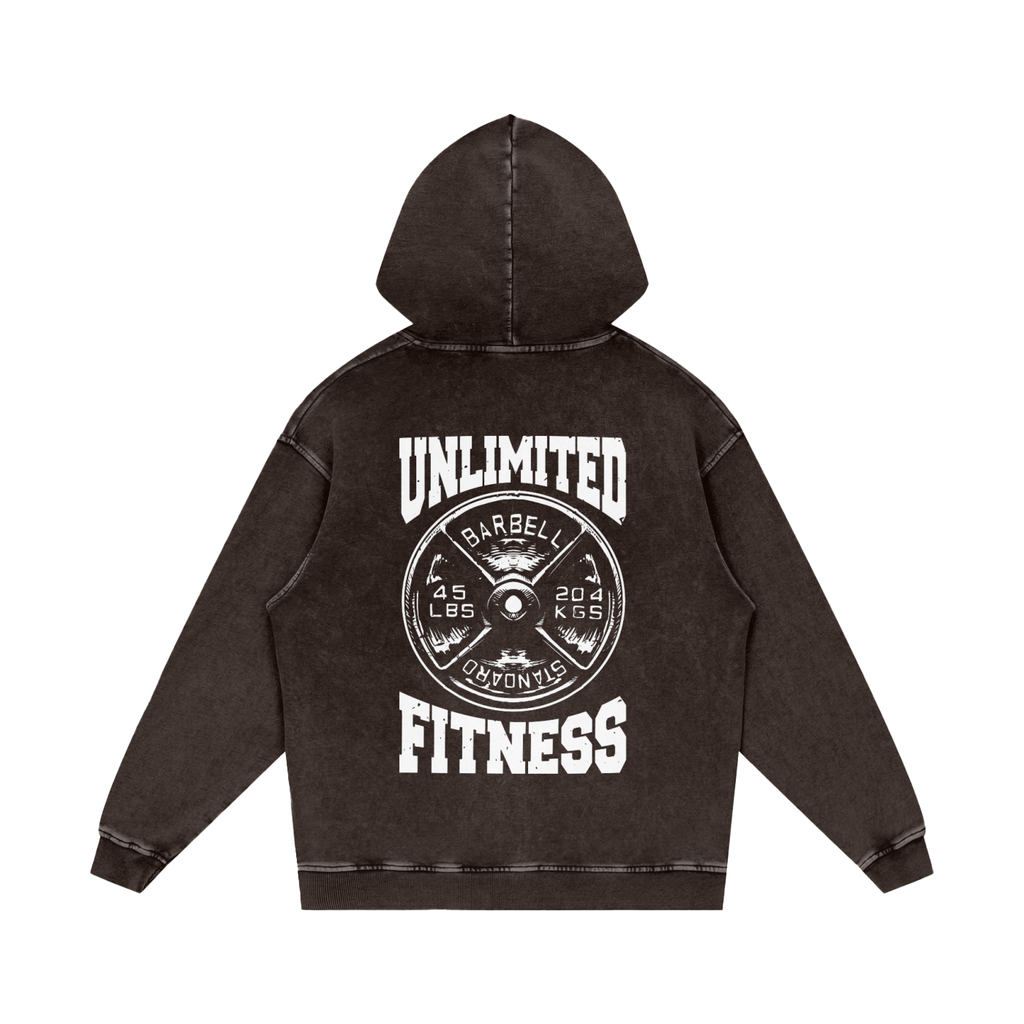 Snow Washed Loose Cotton Hoodie