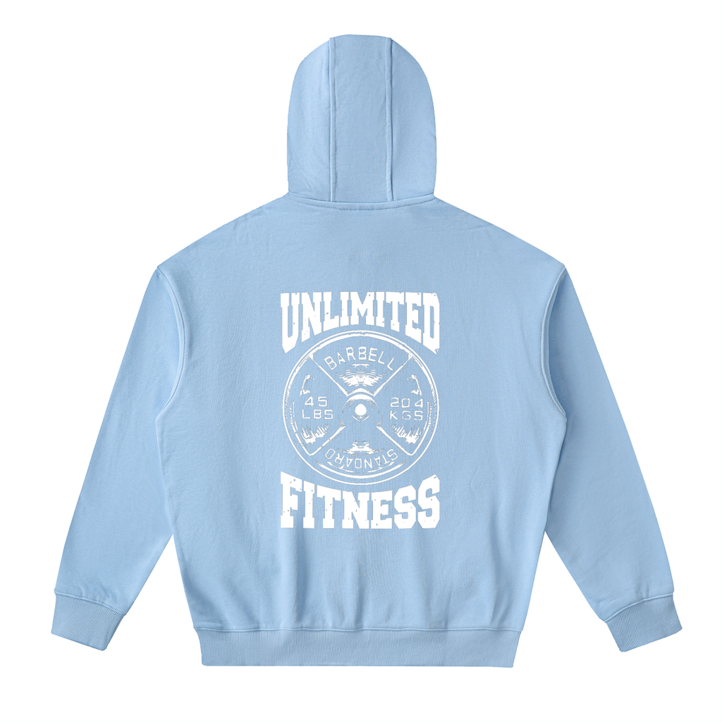 Drop-Shoulder Zip Up Hoodie