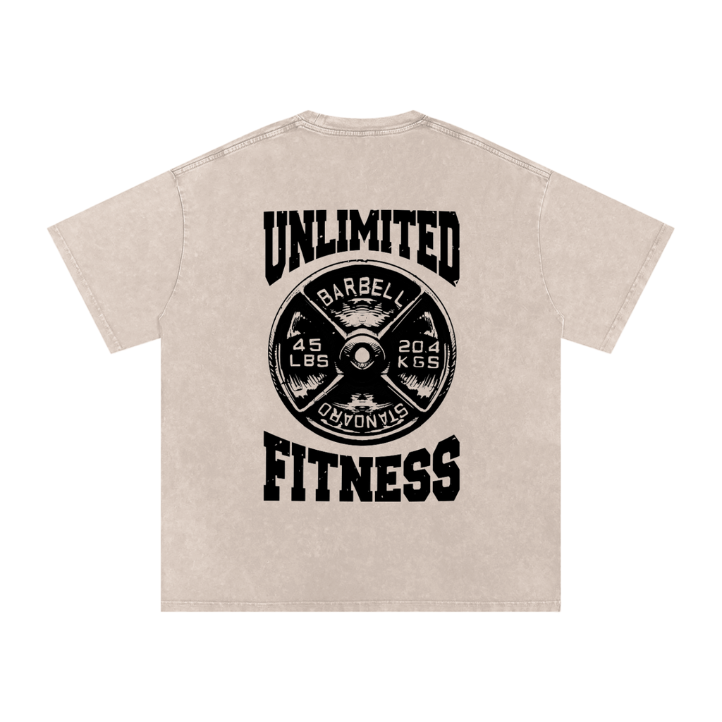 Snow Washed Oversized Cotton T-Shirt