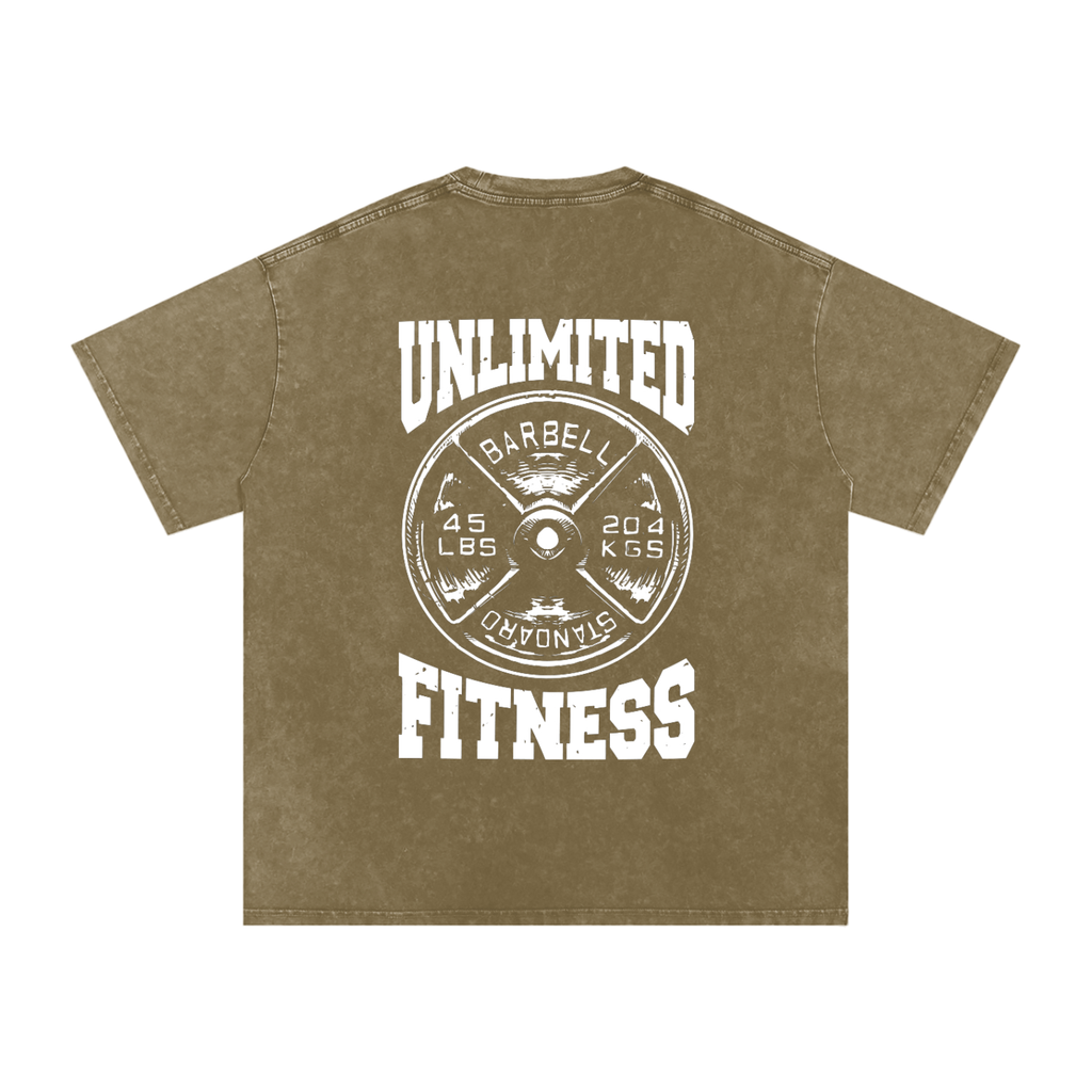 Snow Washed Oversized Cotton T-Shirt