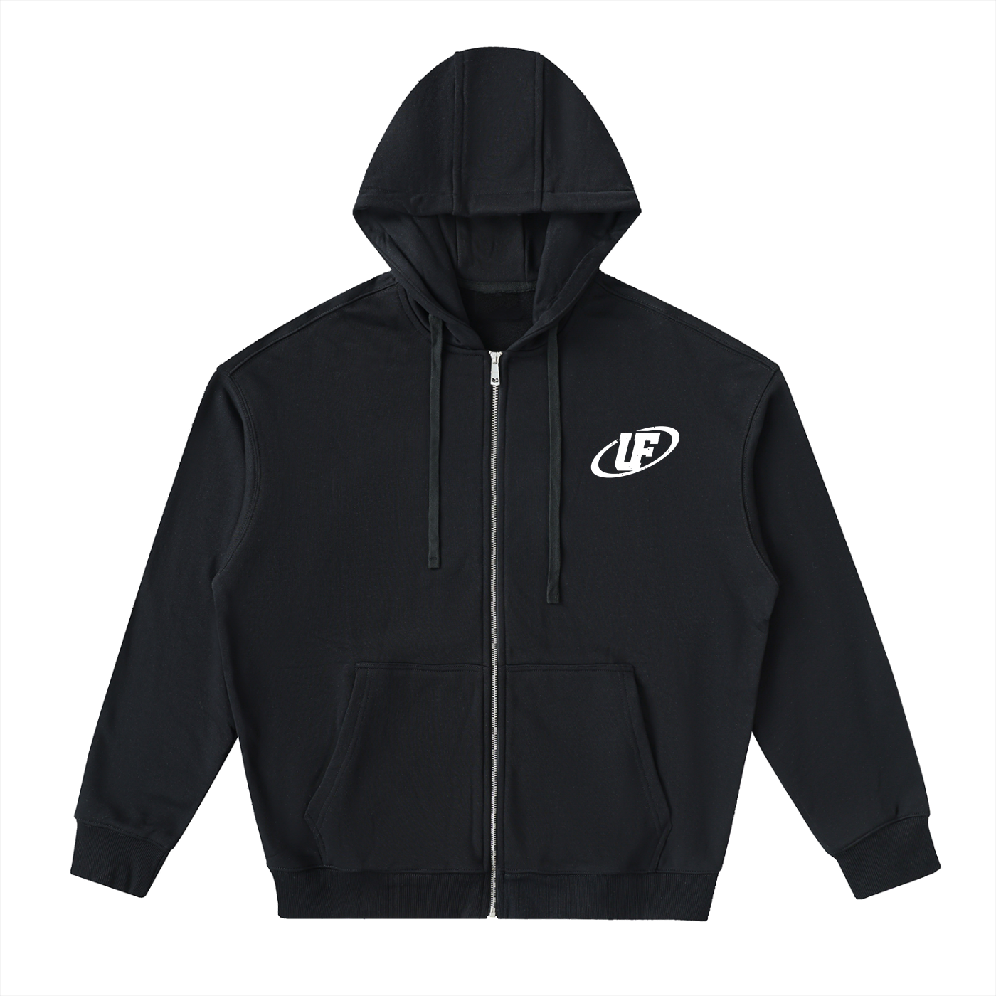 Drop-Shoulder Zip Up Hoodie