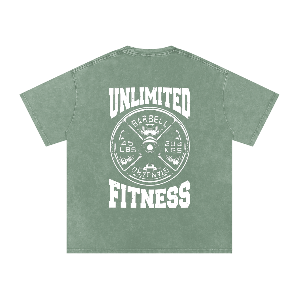 Snow Washed Oversized Cotton T-Shirt