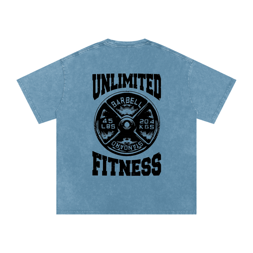 Snow Washed Oversized Cotton T-Shirt