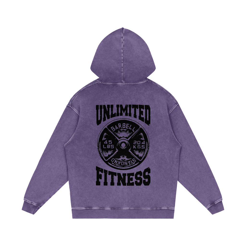 Snow Washed Loose Cotton Hoodie