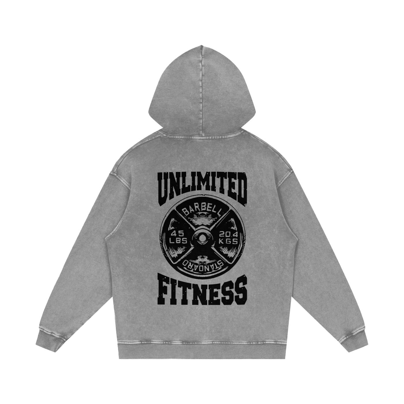 Snow Washed Loose Cotton Hoodie